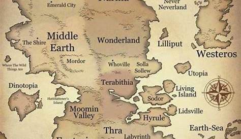 Fantasy World Fantasy Kingdom Names, The Five Kingdoms - Overland Map