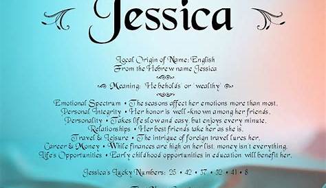 the meaning of Jessica | Jessica name, Word quotes, Names with meaning