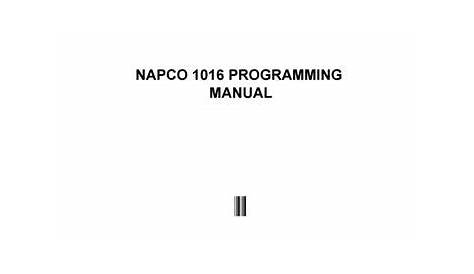 Napco 1632 User Manual