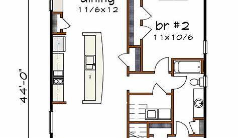 House Plan 75581 - Narrow Lot Style with 1770 Sq Ft, 3 Bed, 2 Bath