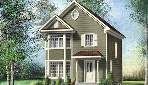 Cleverly-Designed Narrow Lot House Plan - 17808LV | Architectural