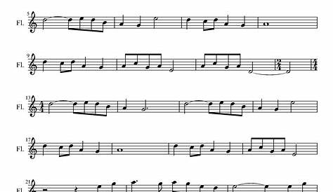 Naruto sheet music for Flute download free in PDF or MIDI
