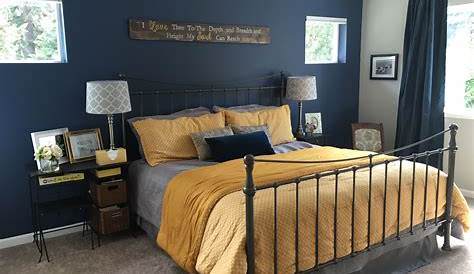 Navy And Yellow Bedroom Decor Ideas