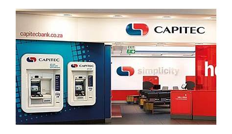 Capitec bank ATM with handwritten sign of running out of cash, South