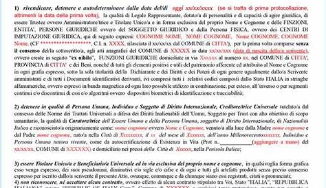 Atto notarile fac simile - Docsity