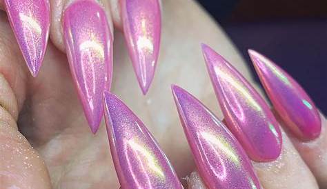 Neon Pink Chrome Nails UPDATED 40 Fantastic August 2020