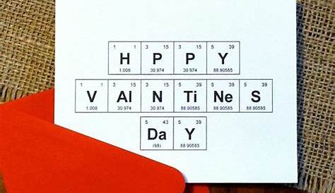 Nerdy Valentines Periodic Table Happy Valentine Day Cards