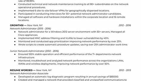 Network Administrator Soft Skills Resume 37++ That You Can Imitate