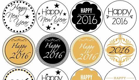 New Year Label Sticker