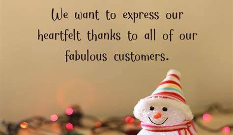 New Year Message To My Customers