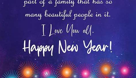 New Year Messages For Family Members