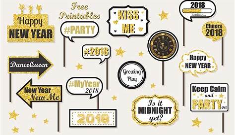 Free Printable New Year 2023 Photo Booth Props