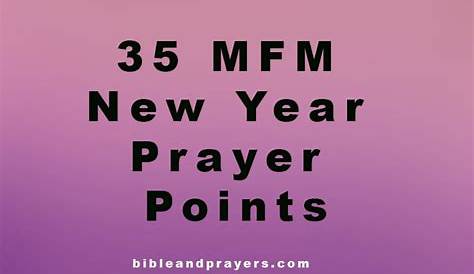 New Year Prayer Points Mfm