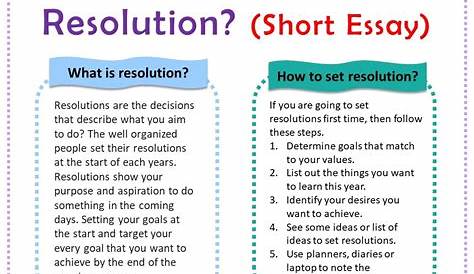 New Year Resolution Example Essay
