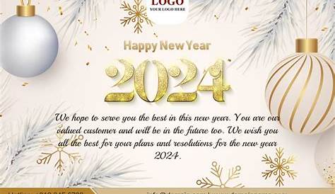 New Year Wishes Editable 2024