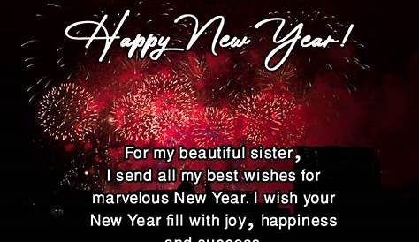 New Year Wishes For Sister And Family