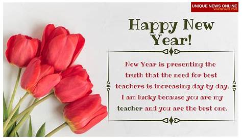 New Year Wishes For Teachers 2024
