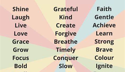 New Year Word Examples