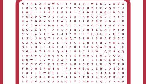 New Year Word Find