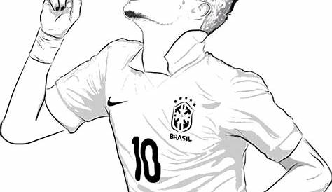 neymar Colouring Pages