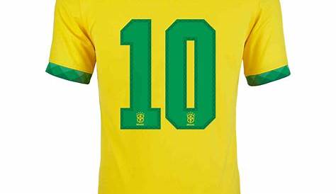Maillot Foot de Coupe du Monde Ventes Brésil NEYMAR.JR 10 Domici2014