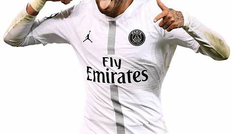 Neymar White PSG Jersey Png