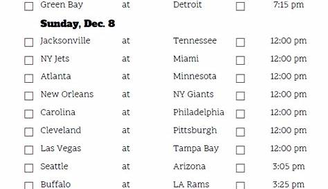 Today’s NFL Schedule for Week 14 New Era Pro Football