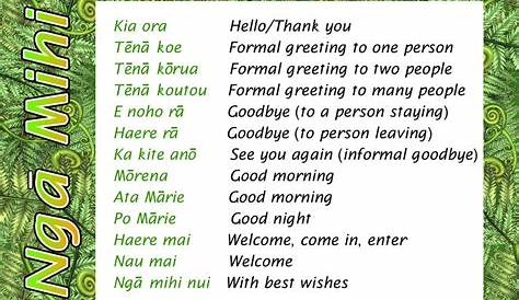 ngā mihi - greetings - YouTube