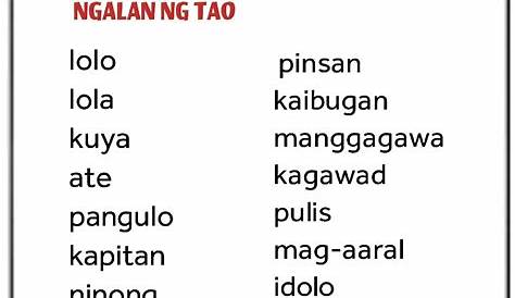 Tao Bagay Hayop Worksheet