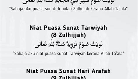Niat Puasa Sunat Arafah » 2021 Ramadhan