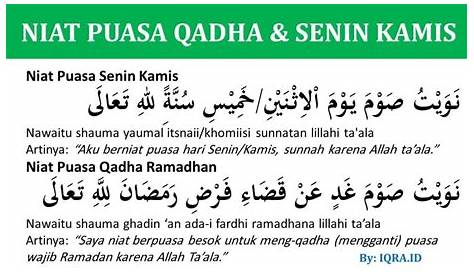 Niat Ganti Puasa Ramadhan & Puasa Sunat Serentak - FUH.MY