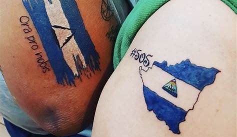 Flag of Nicaragua Design Water Transfer Temporary Tattoo(fake Tattoo