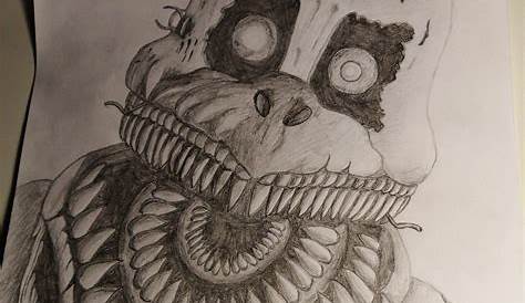 Nightmare Chica from Five Nights at Freddy's 4 | Fnaf drawings, Scary