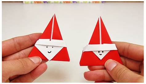 Origami Weihnachtsmann falten - Anleitung für Nikolaus - Talu.de - YouTube