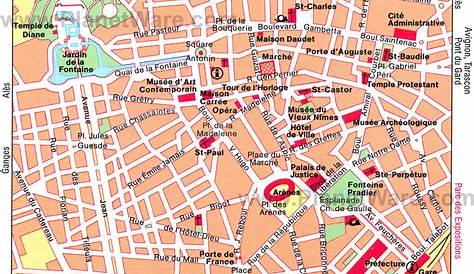 Nimes Mapa Turistico