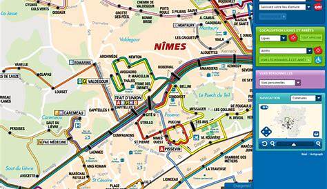 Nîmes transport map