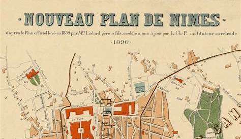 NIMES Detailed Map - Tourist Attractions Nimes France, France Map