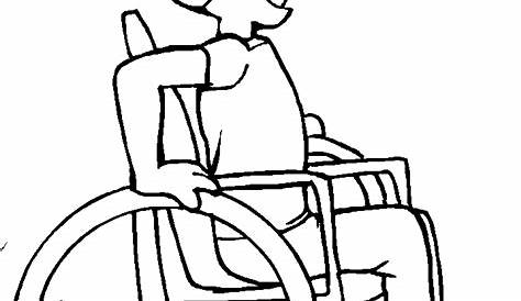 Hombre de dibujos animados en una silla de ruedas vector, gráfico