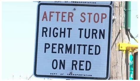 Traffic No Right Turn On Red Aluminum Sign (Reflective)