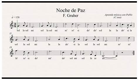 NOCHE DE PAZ: (flauta, violín, oboe...) (partitura con playback) - YouTube