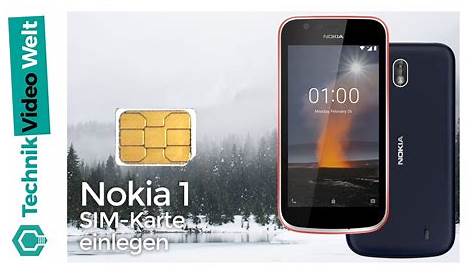 Nokia 1 SIM Karte einlegen - YouTube