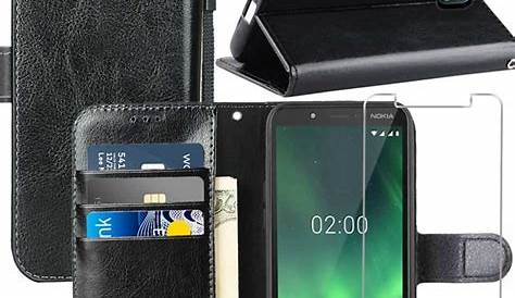 For Nokia C100 Multi Credit Card Holder Zipper Storage PU Leather