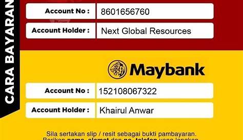 Template Nombor Akaun Bank Islam - malayloro