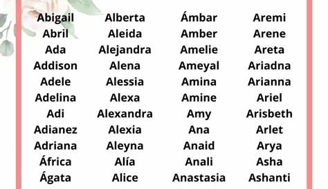 Nombres de mujer, significado de nombres de niñas