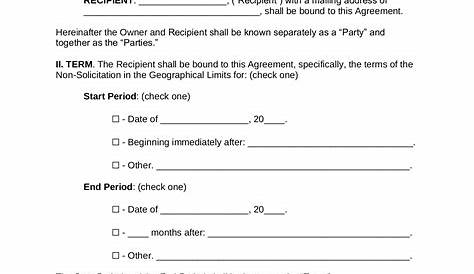 Nonsolicitation Agreement Template Fill Out, Sign Online and