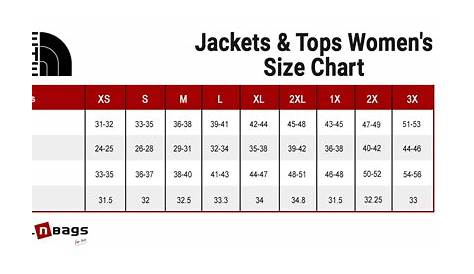 THE NORTH FACE SIZING CHART