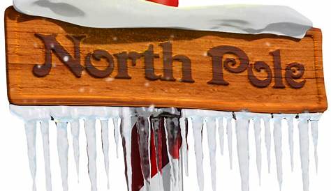 North Pole Sign scrapbook title winter svg cut file snowflake svg cut
