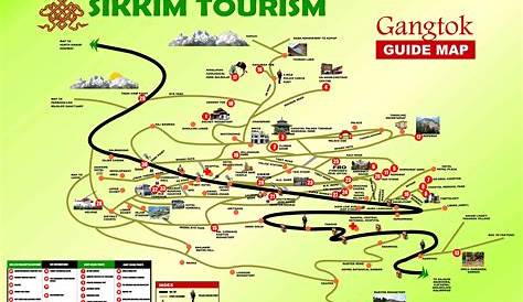 Tourist Map Of Sikkim Travel Maps, Travel Destinations, India Travel