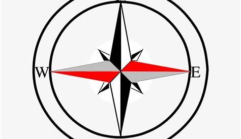 This Free Clipart Png Design Of Red Grey Compass 1 - North East West