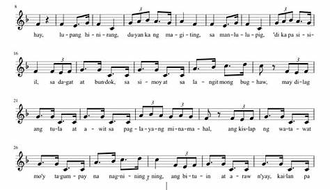 "Lupang Hinirang" is the national anthem of the Philippines. Its music